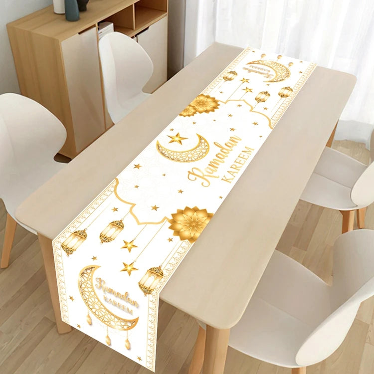 Chemin de Table pour Décoration du Ramadan en Polyester