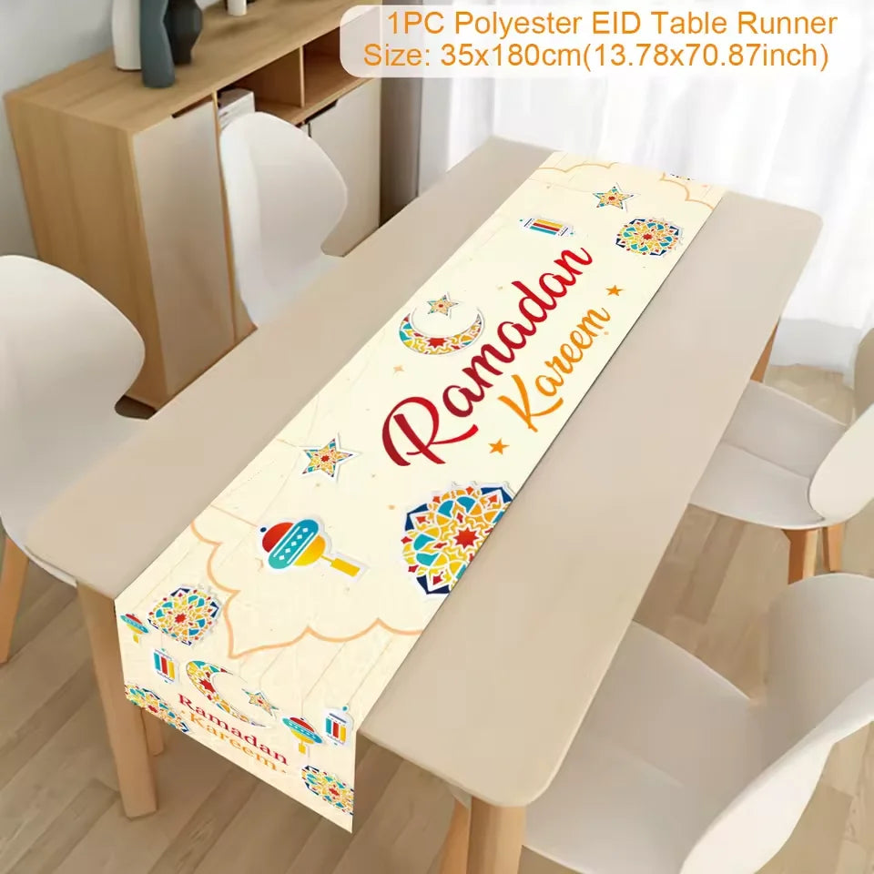 Chemin de Table pour Décoration du Ramadan en Polyester