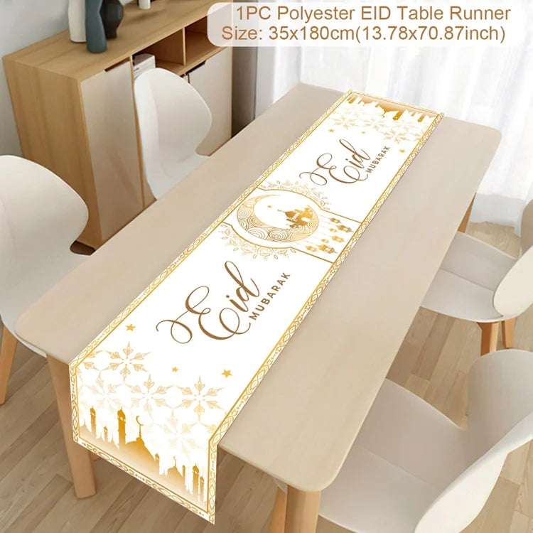 Chemin de Table pour Décoration du Ramadan en Polyester