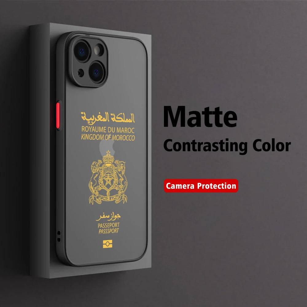 🇲🇦 Coque de Telephone design passeport Maroc