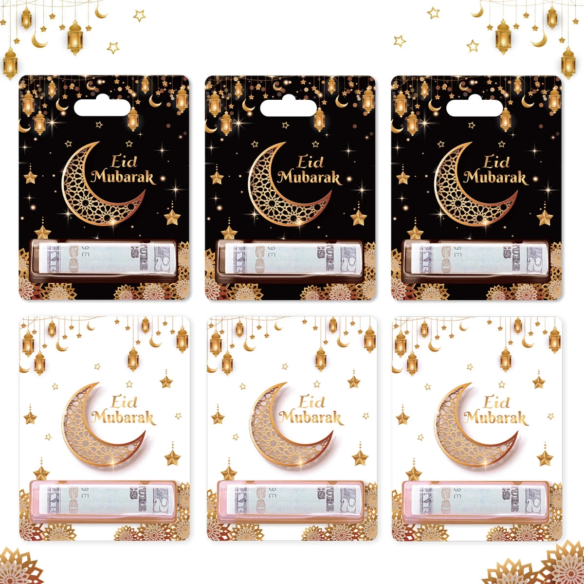 12 Carte Cadeau Porte-monnaie Eid Mubarak