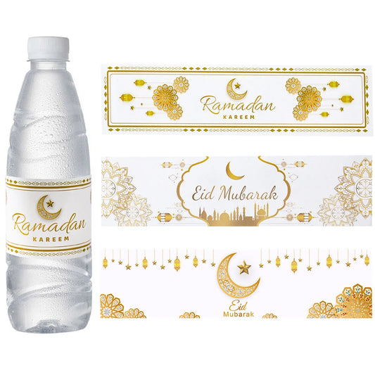 10 & 24 Autocollant pour bouteille Eid Mubarak