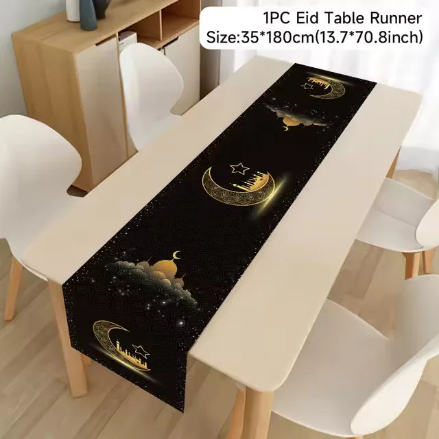 Chemin de Table pour Décoration du Ramadan en Polyester